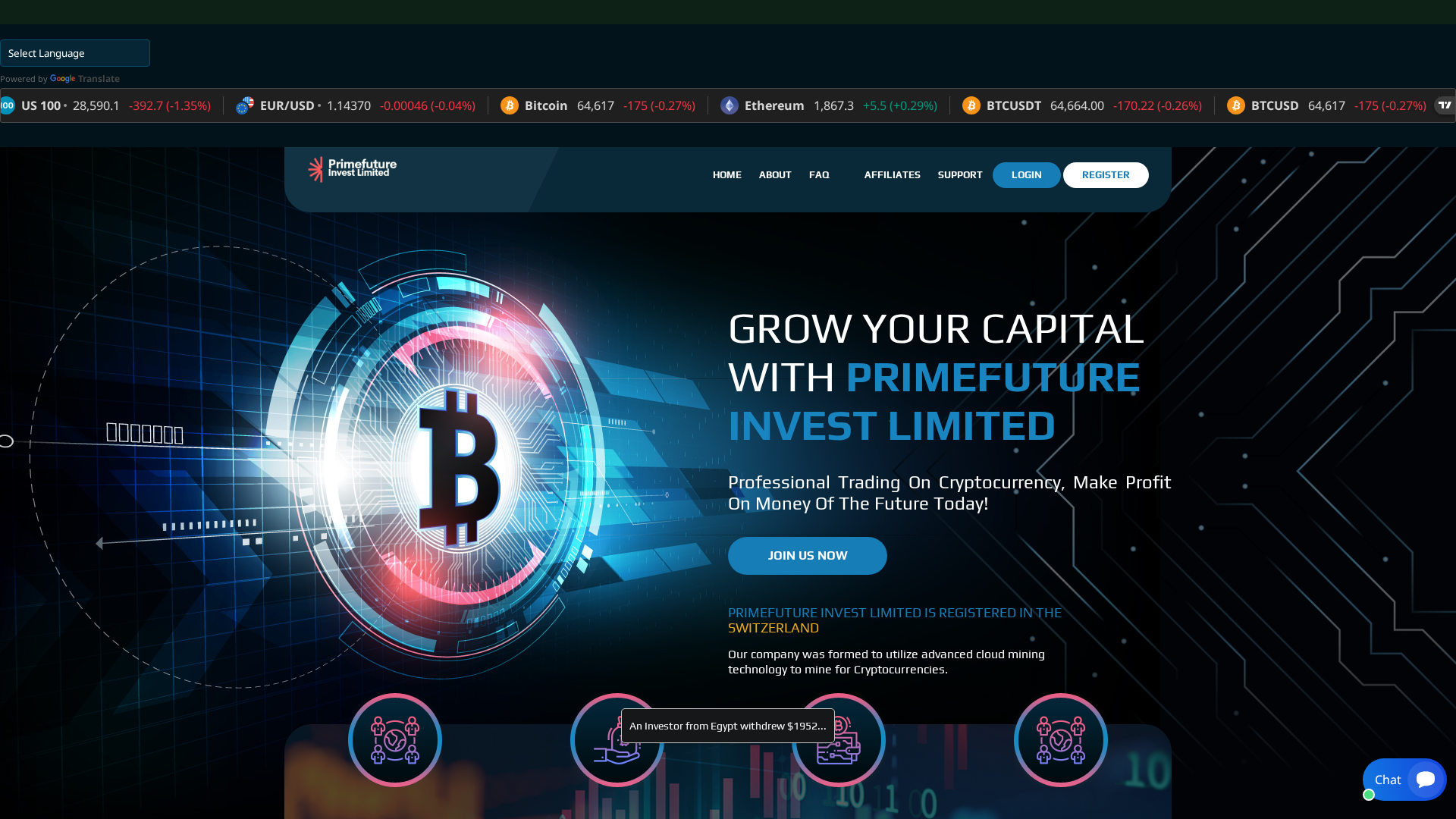 Screenshot of primefutureinvestlimited.ltd