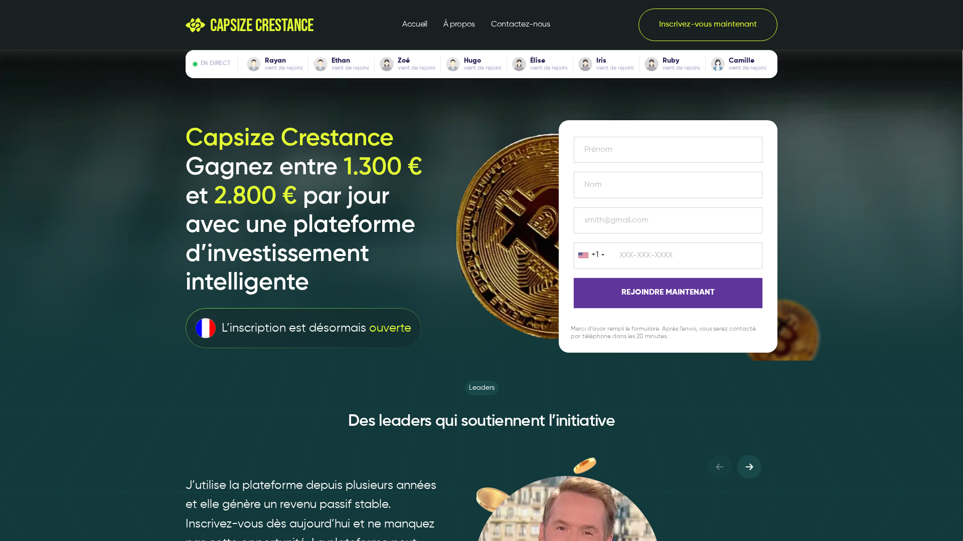 Screenshot of capsizecrestancebot.com