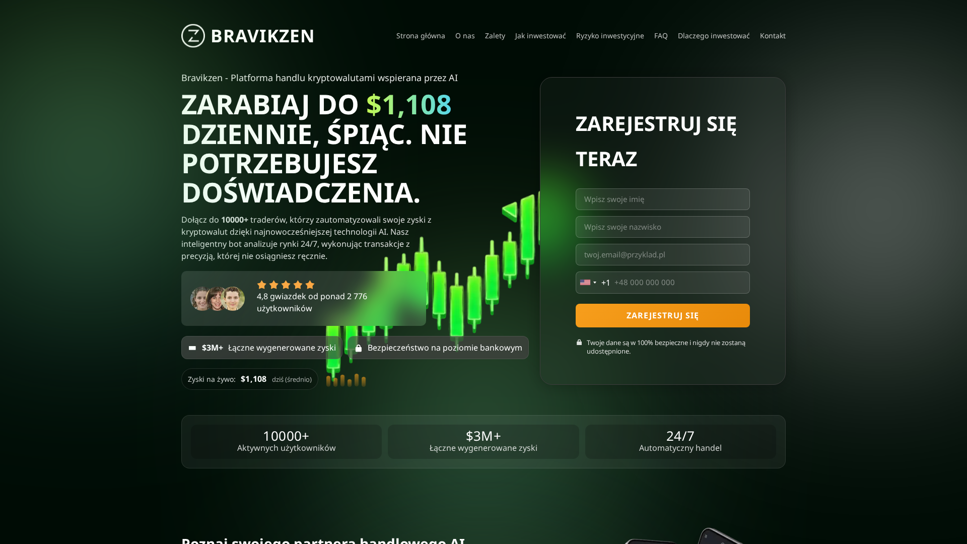Screenshot of bravikzentrade.com