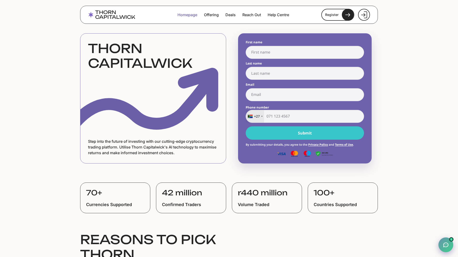 Screenshot of thorncapitalwick.online