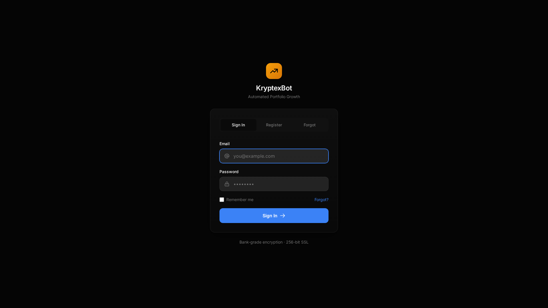 Screenshot of kryptexbot.com