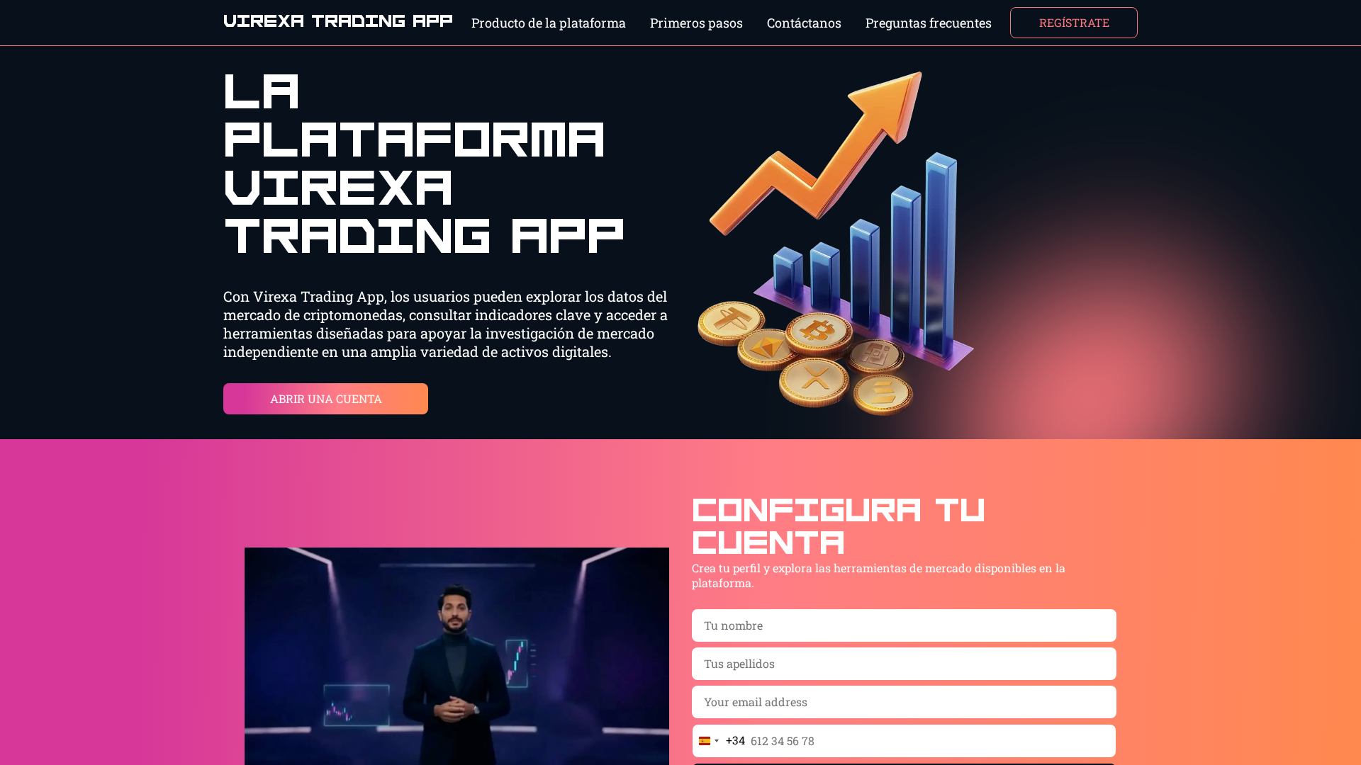 Screenshot of virexa-trading-app.com