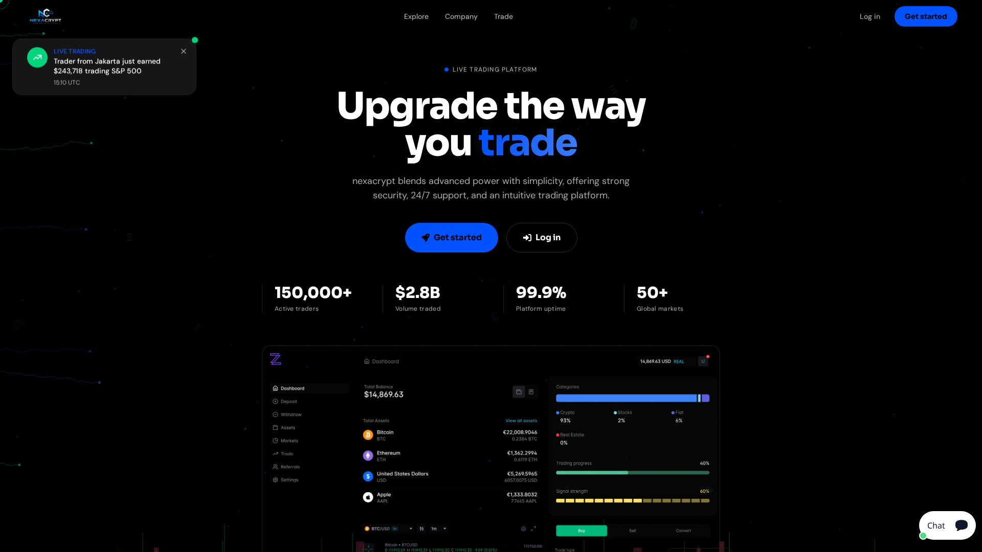 Screenshot of nexacrypt.live