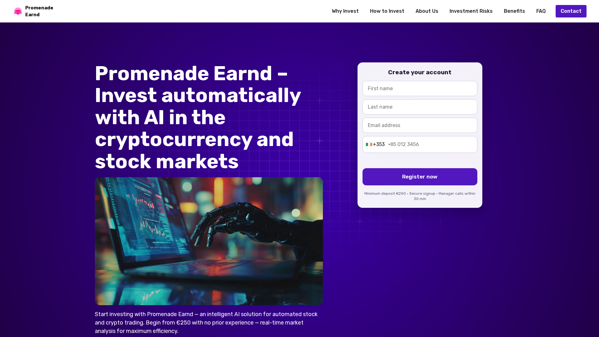 Screenshot of promenade-earnd.business