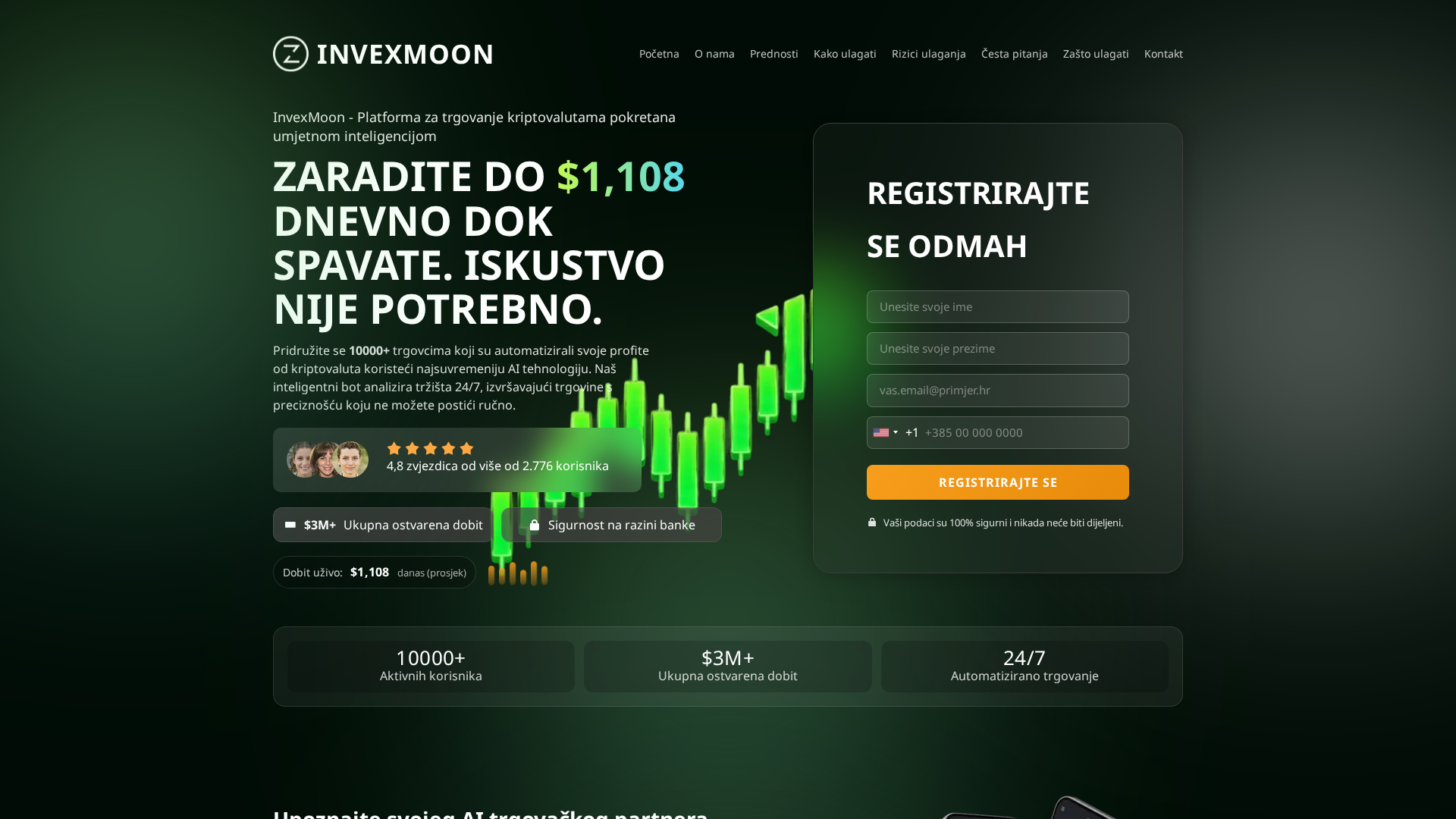Screenshot of invexmoontrade.com