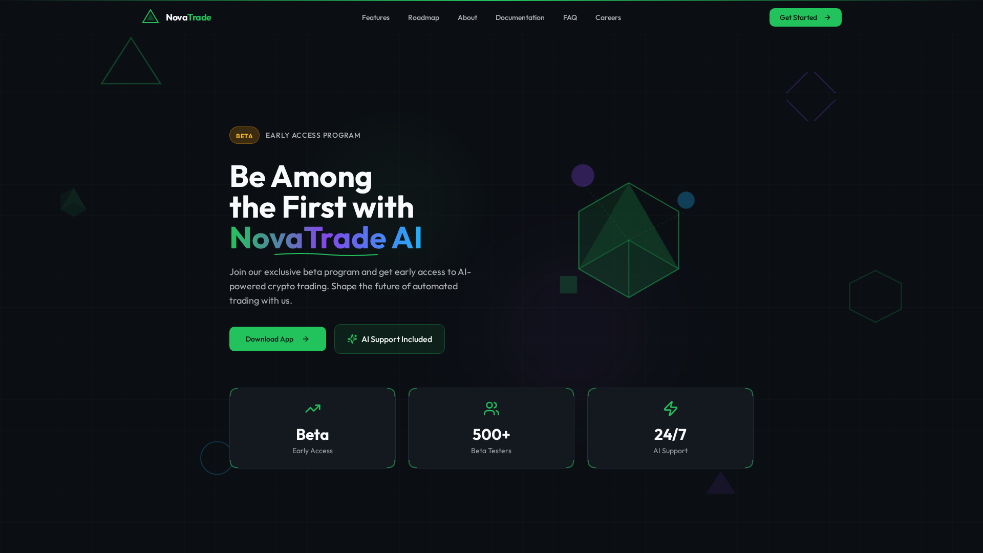 Screenshot of novatradeai.pro