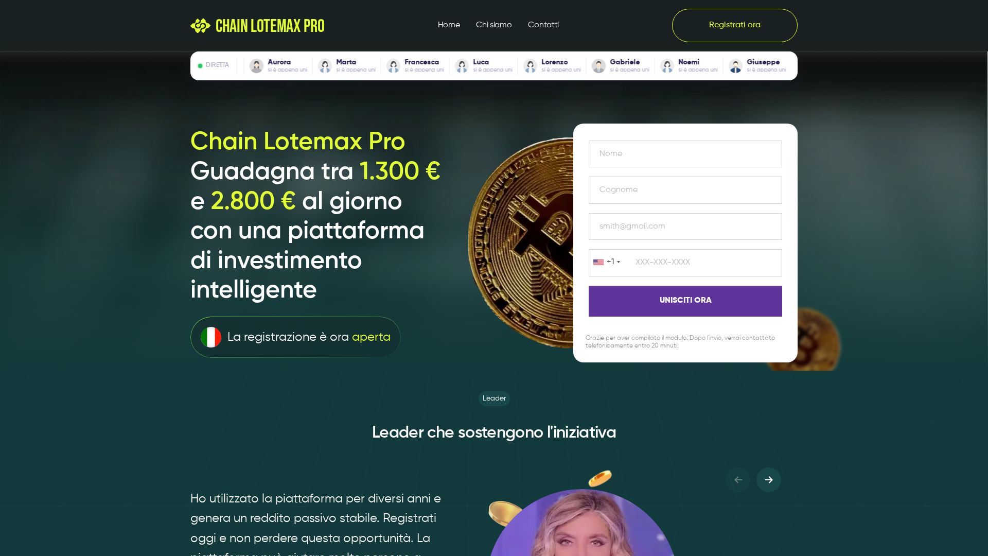 Screenshot of chainlotemaxproai.com