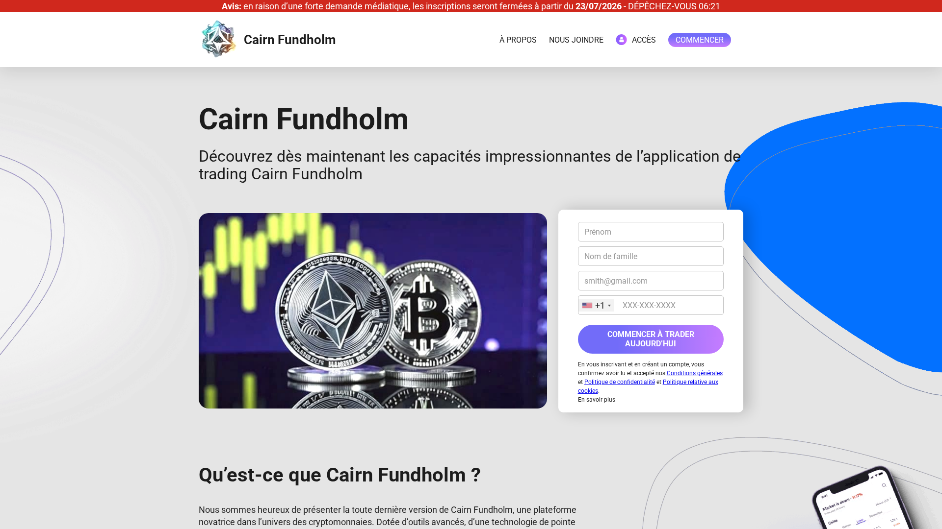 Screenshot of cairnfundholm-ai.com