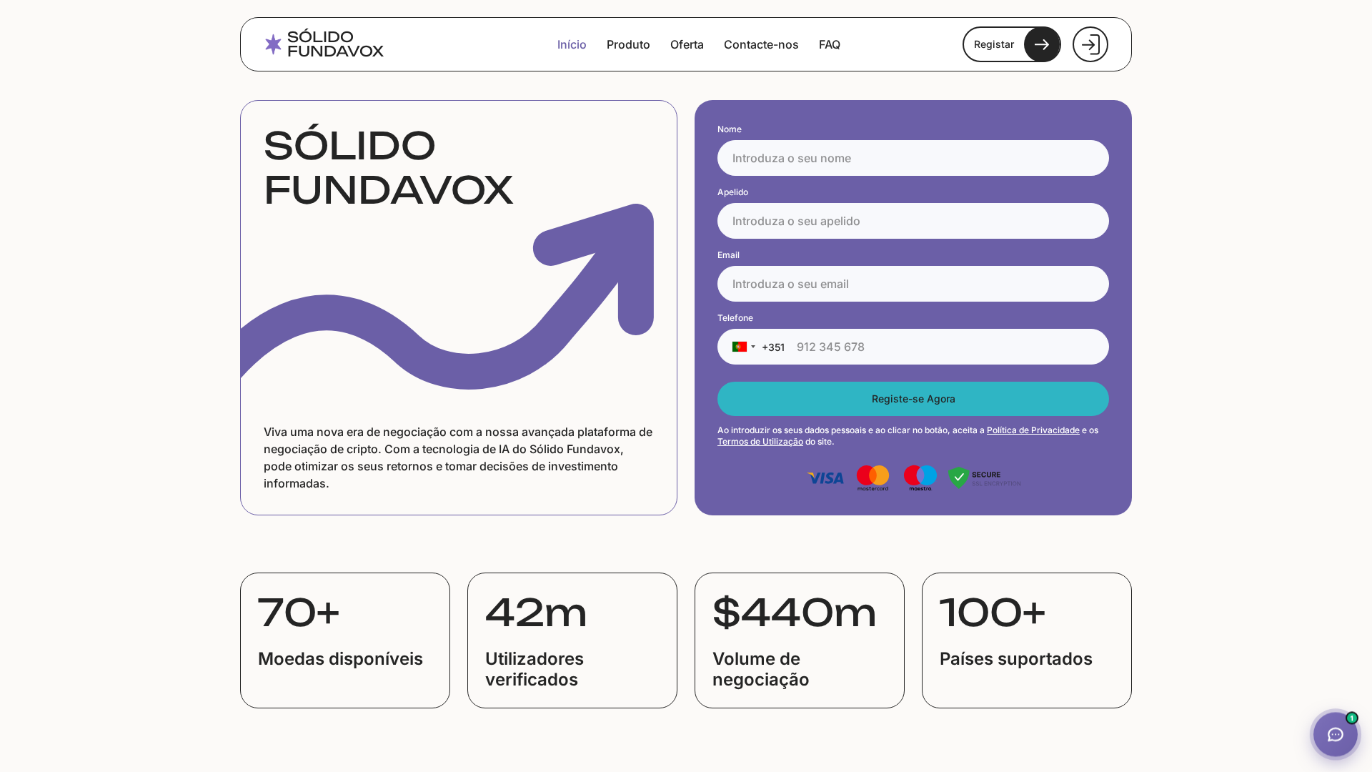 Screenshot of solido-fundavox-pt.com