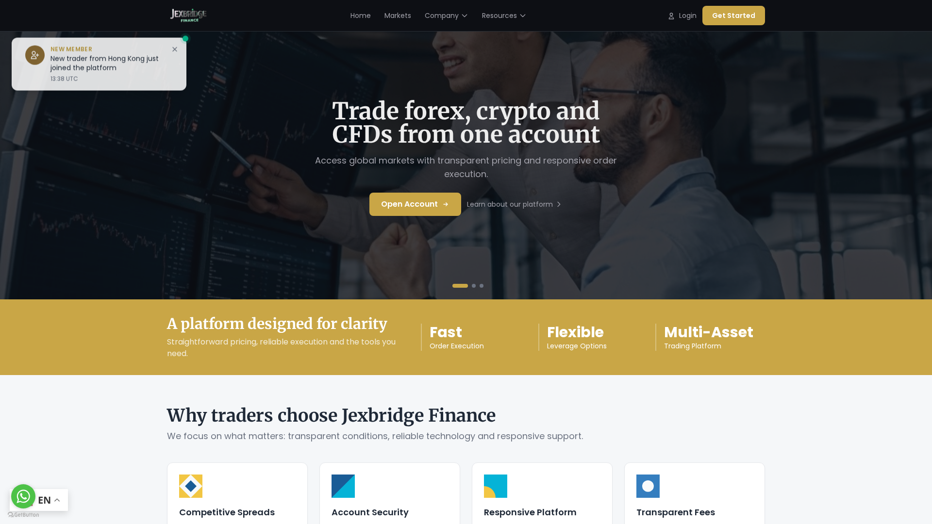 Screenshot of jexbridgefinance.com