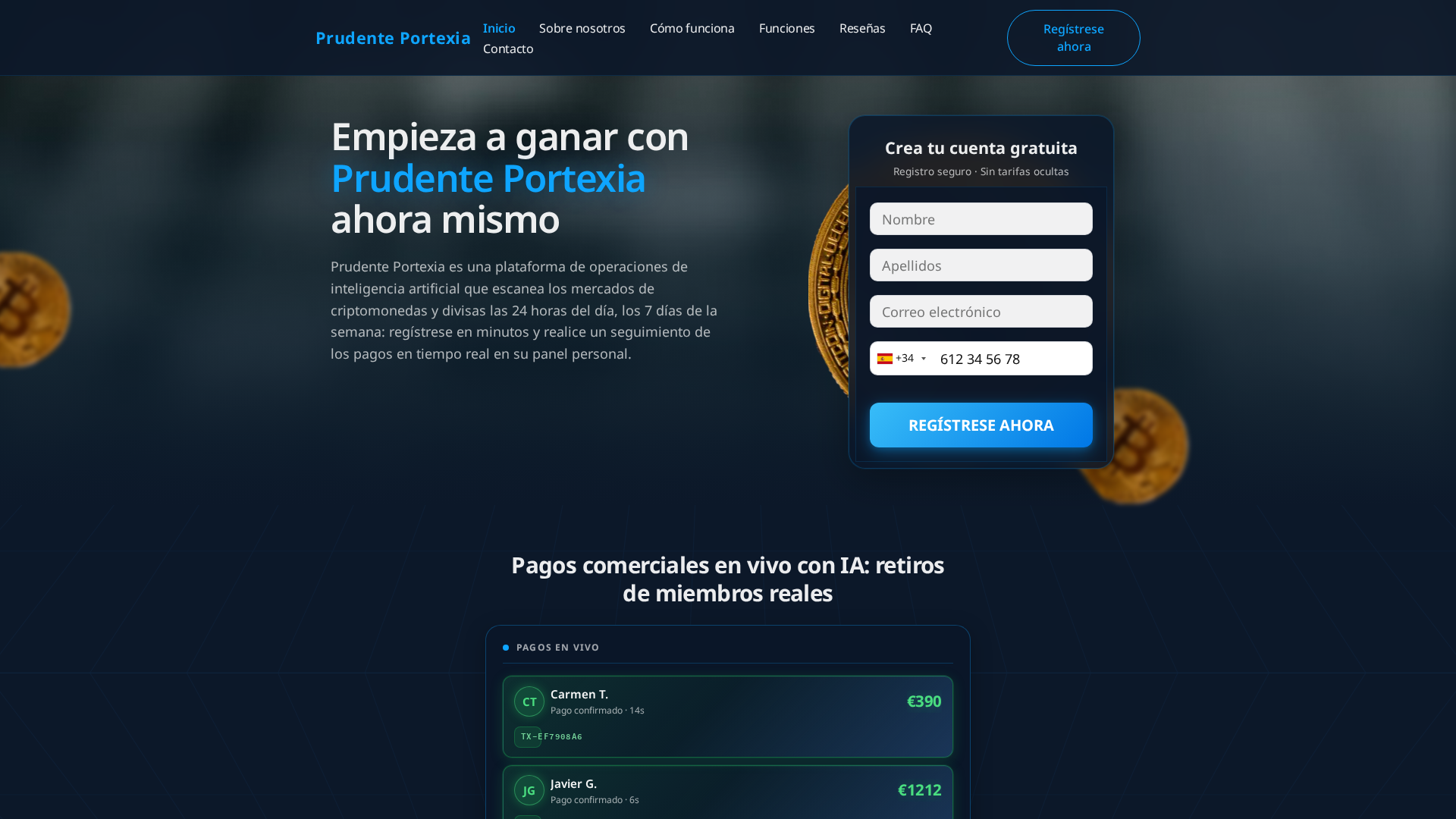 Screenshot of prudente-portexia.business