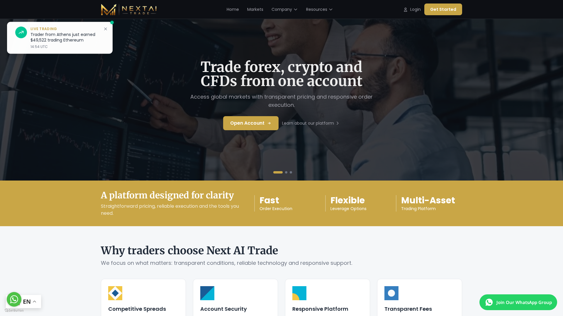 Screenshot of nextaiitrade.org