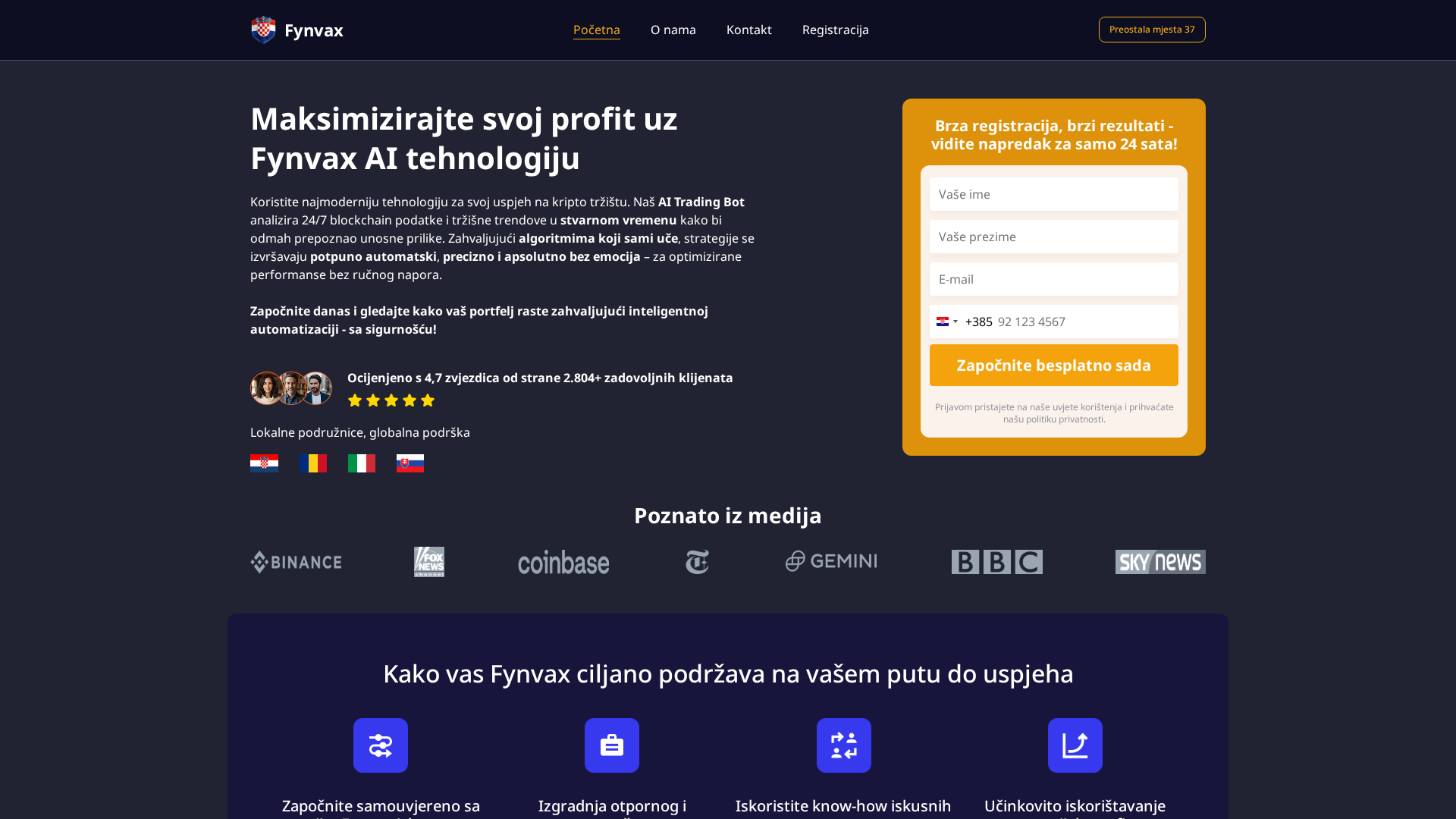 Screenshot of fynvax-ai.com