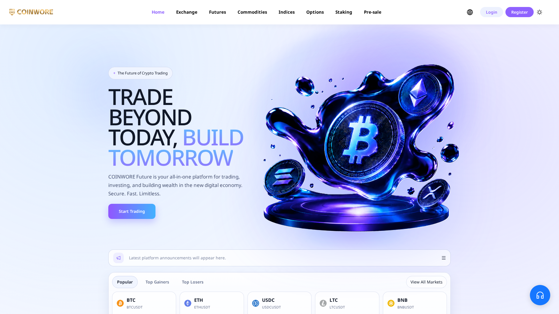 Screenshot of coinwore.com