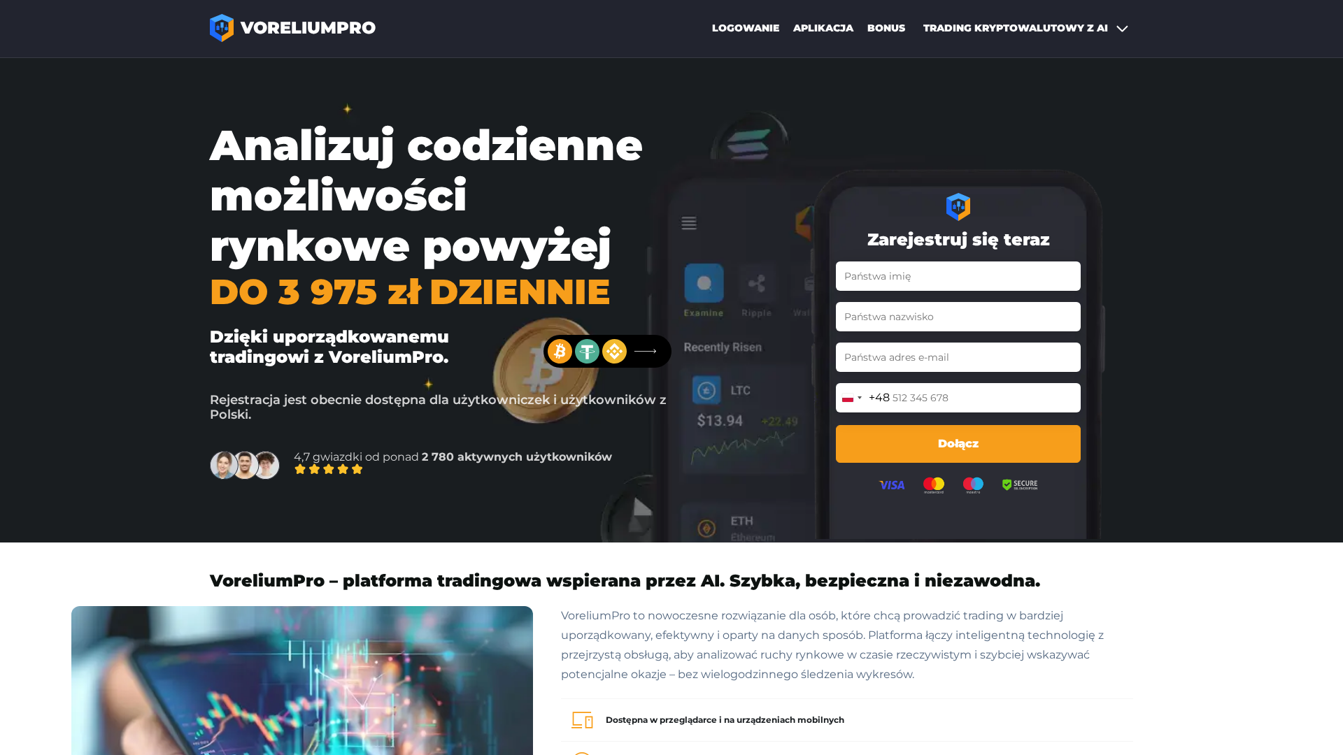 Screenshot of voreliumpro-ai.com