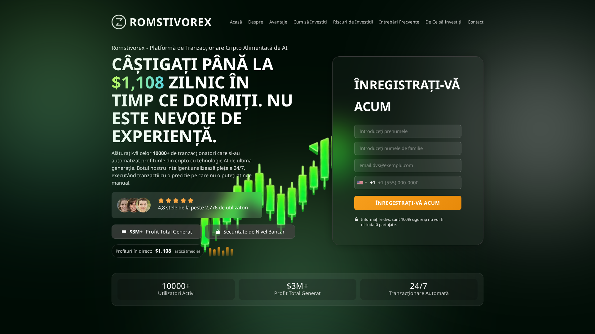Screenshot of romstivorextrade.com
