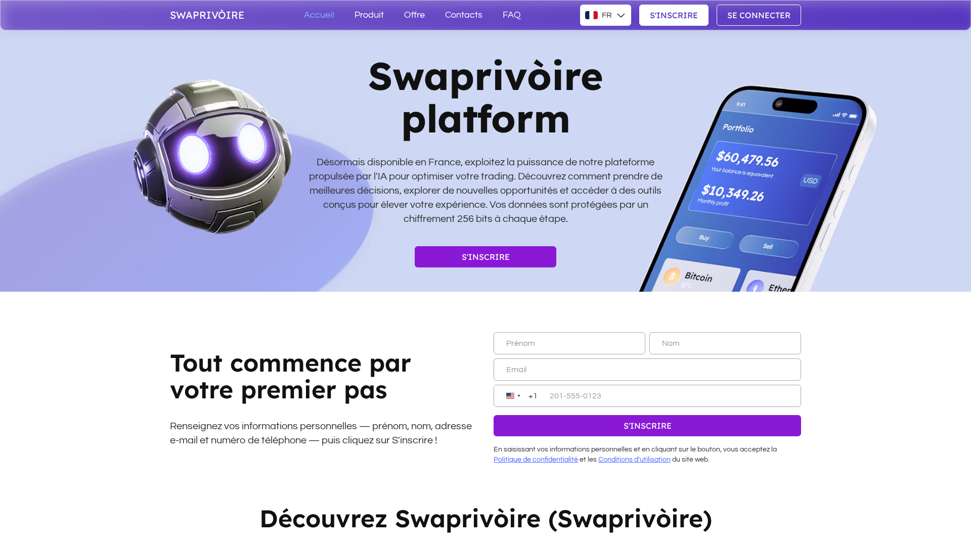 Screenshot of swaprivoyre.com
