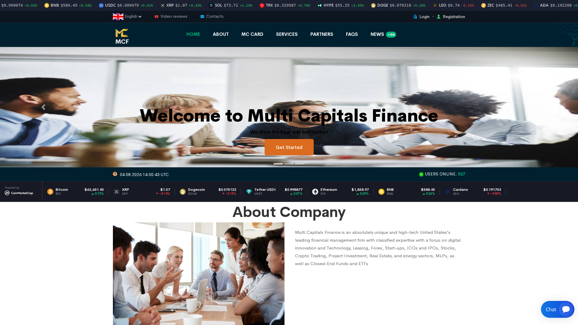 Screenshot of multicapitals-finance.com
