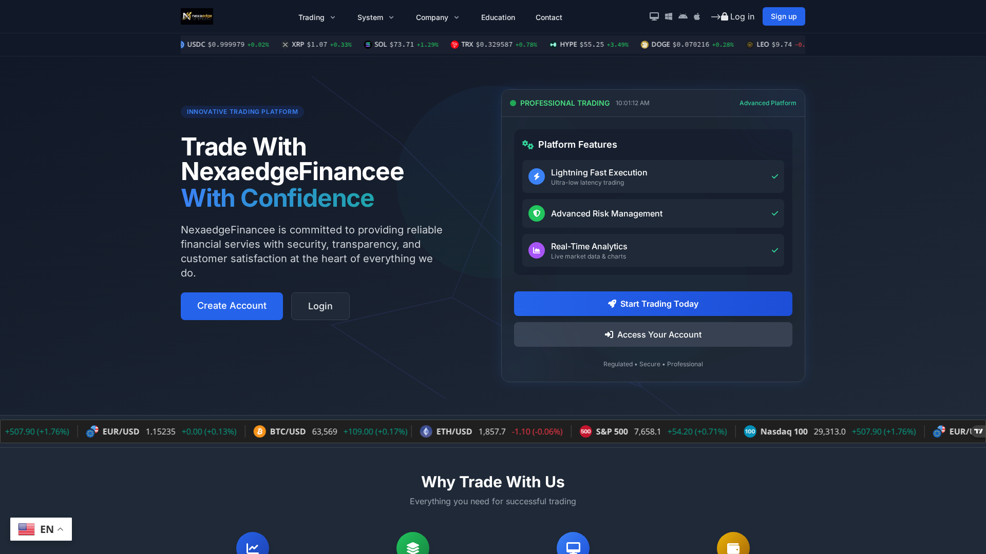 Screenshot of nexaedgefinancee.com
