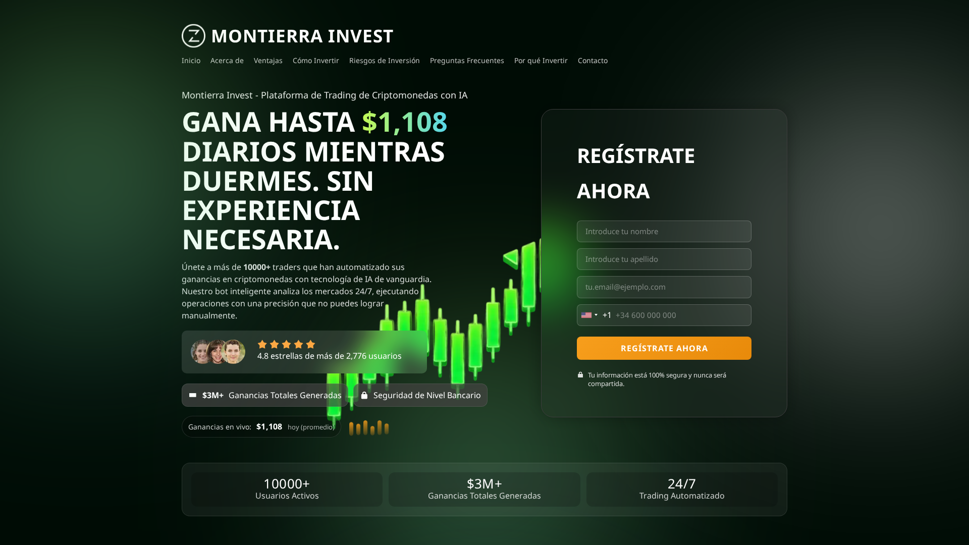 Screenshot of montierrainvest.net