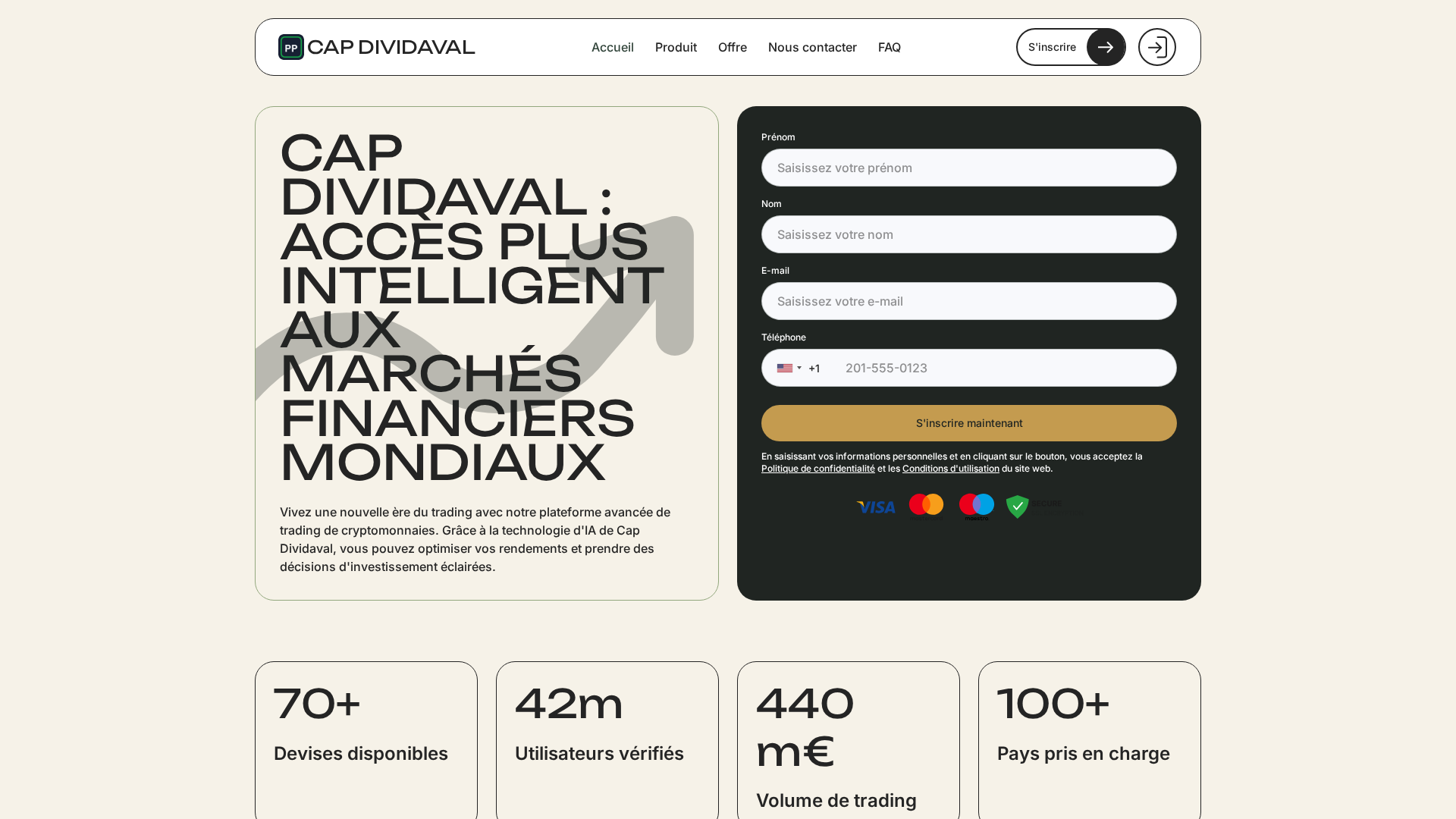 Screenshot of cap-dividaval.click