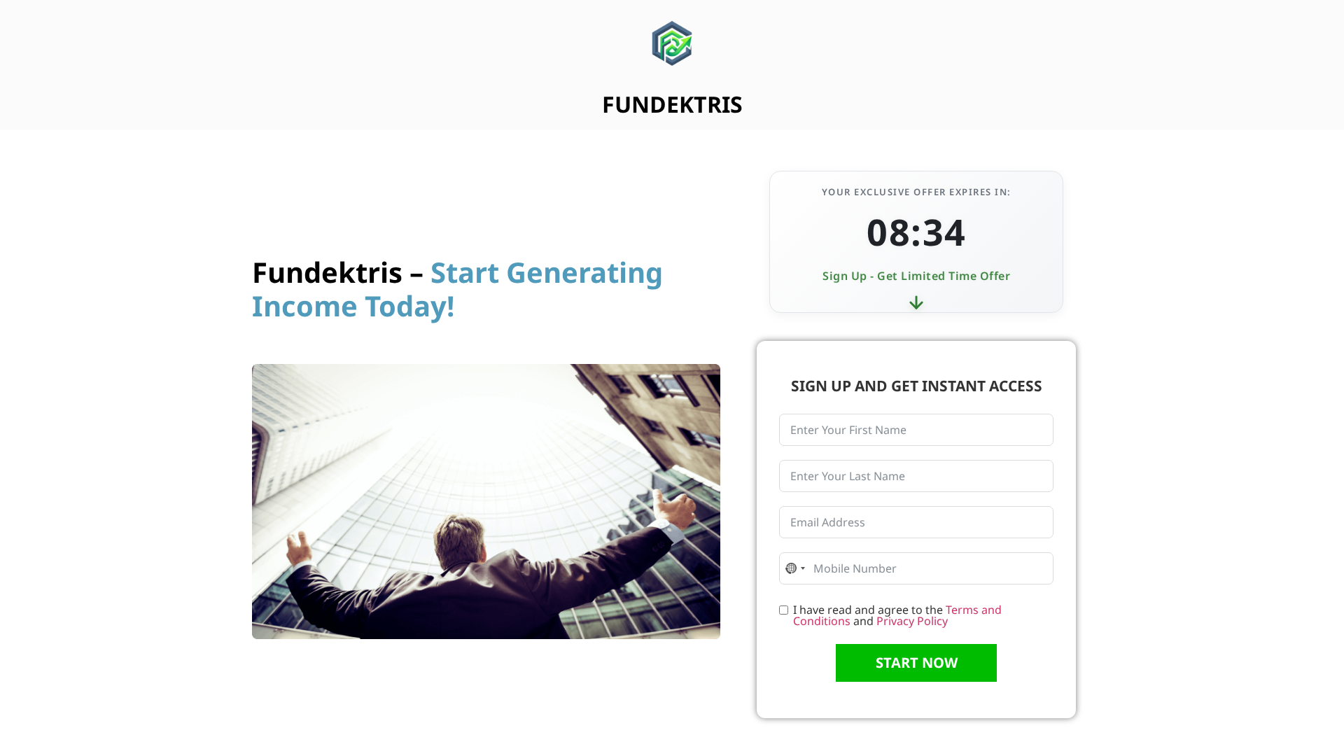 Screenshot of fundektris.io