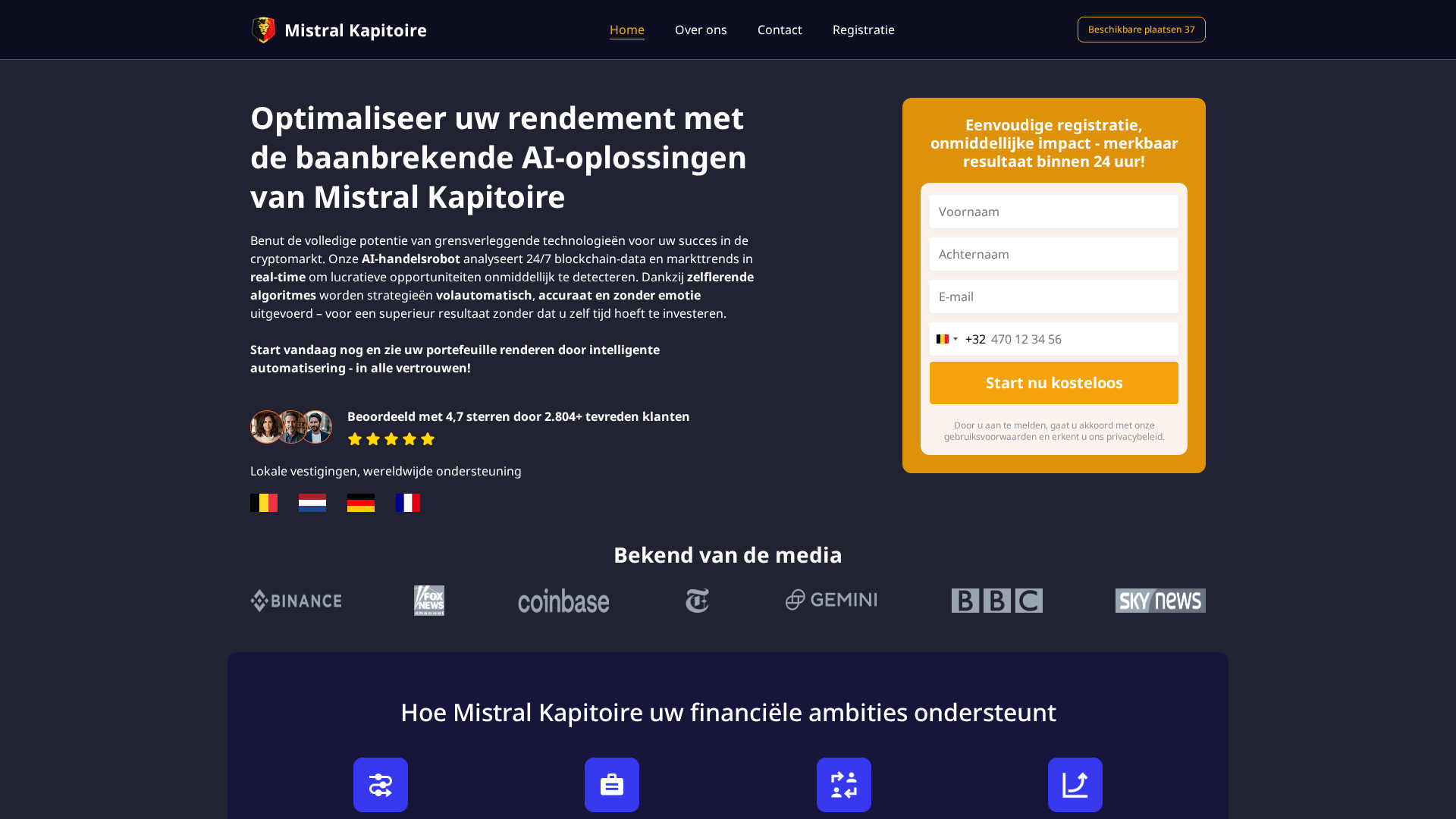 Screenshot of mistralkapitoire-ai.net
