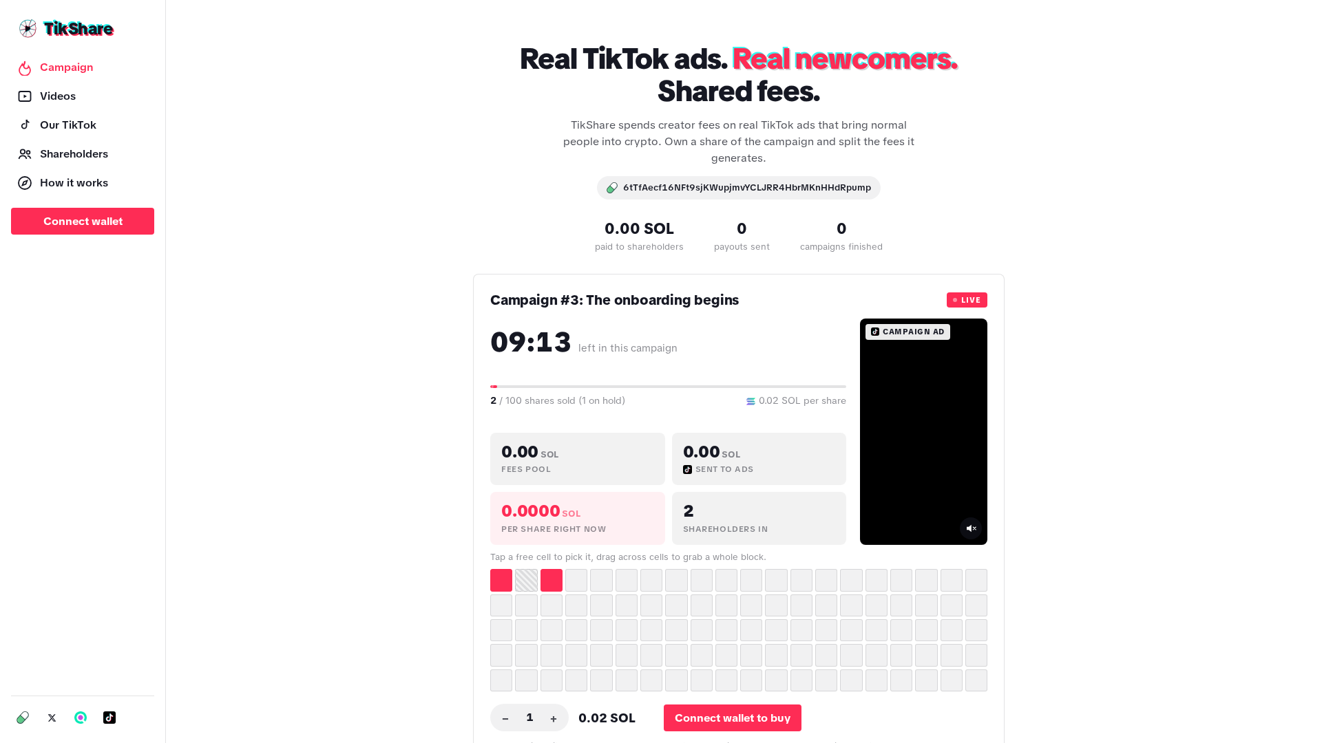 Screenshot of tikshare.org