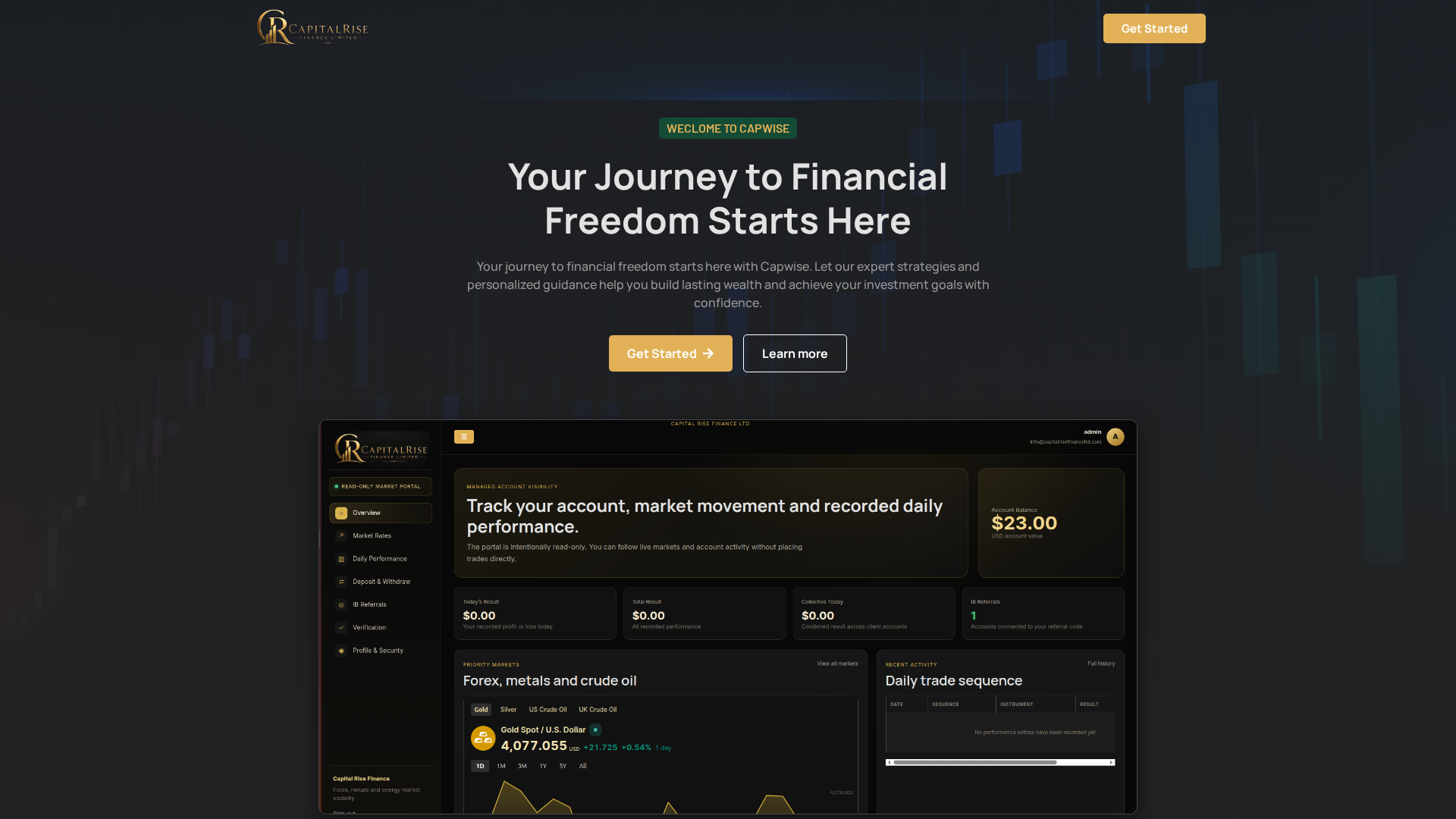 Screenshot of capitalrisefinanceltd.com