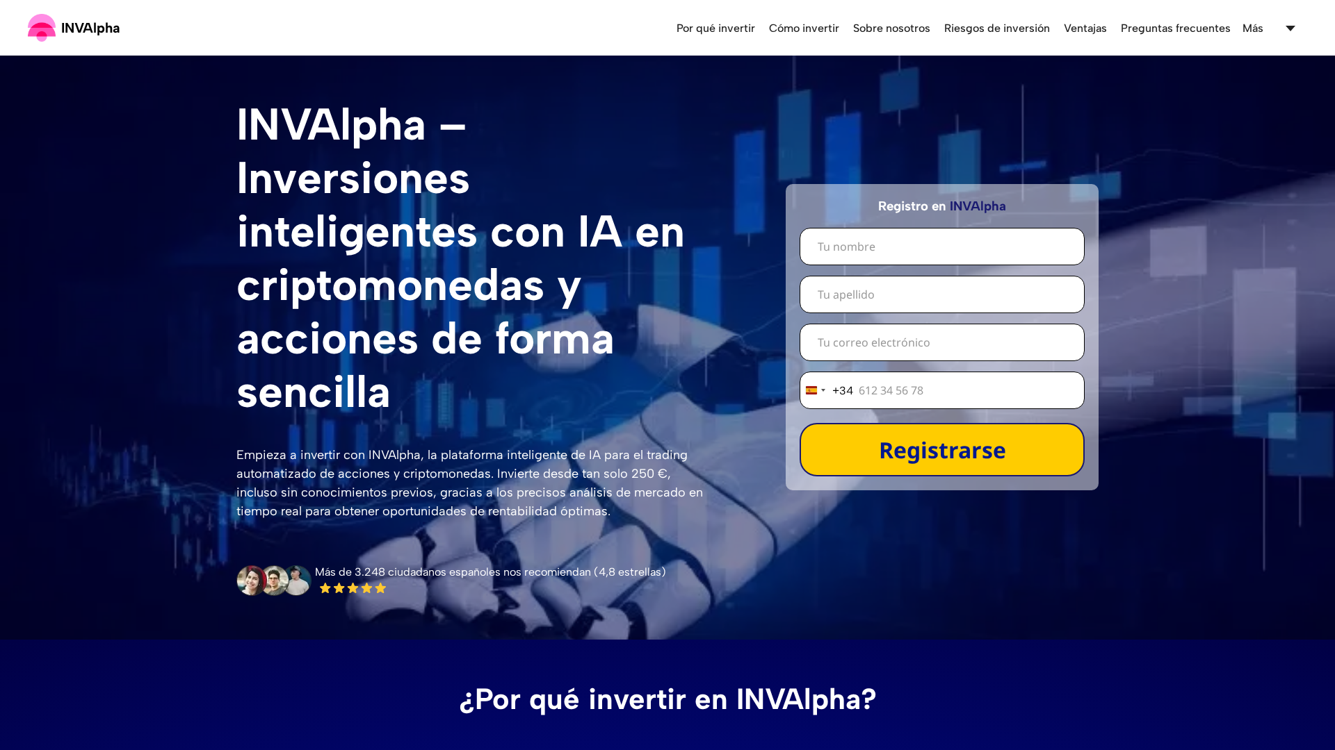 Screenshot of invalpha-ai.com
