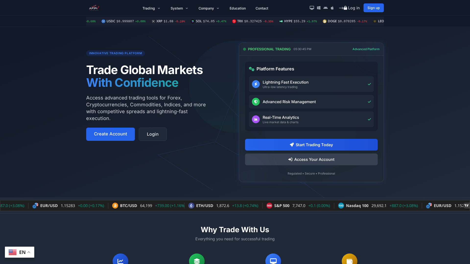 Screenshot of afpvtrade.top