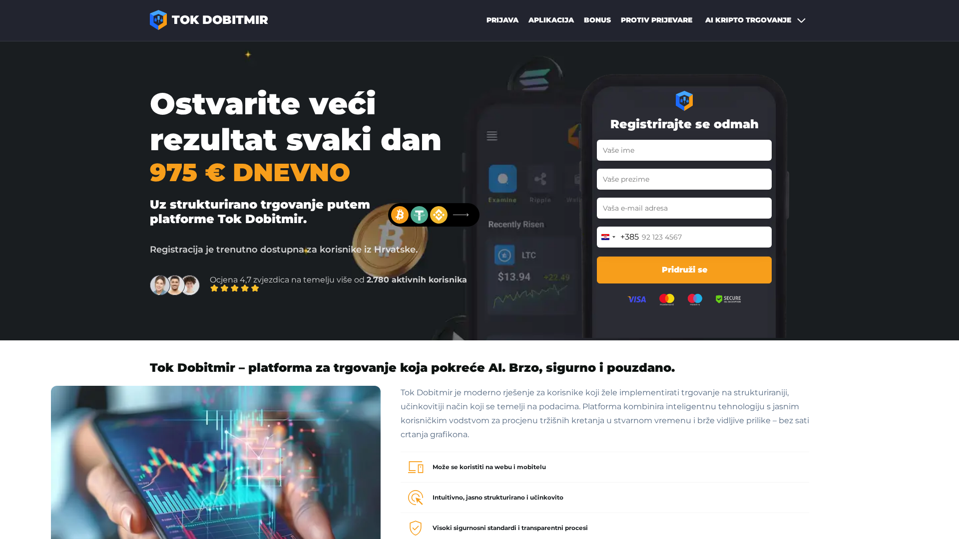 Screenshot of tokdobitmir-ai.com