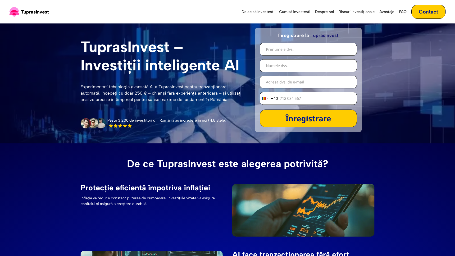 Screenshot of tupras-invest.com