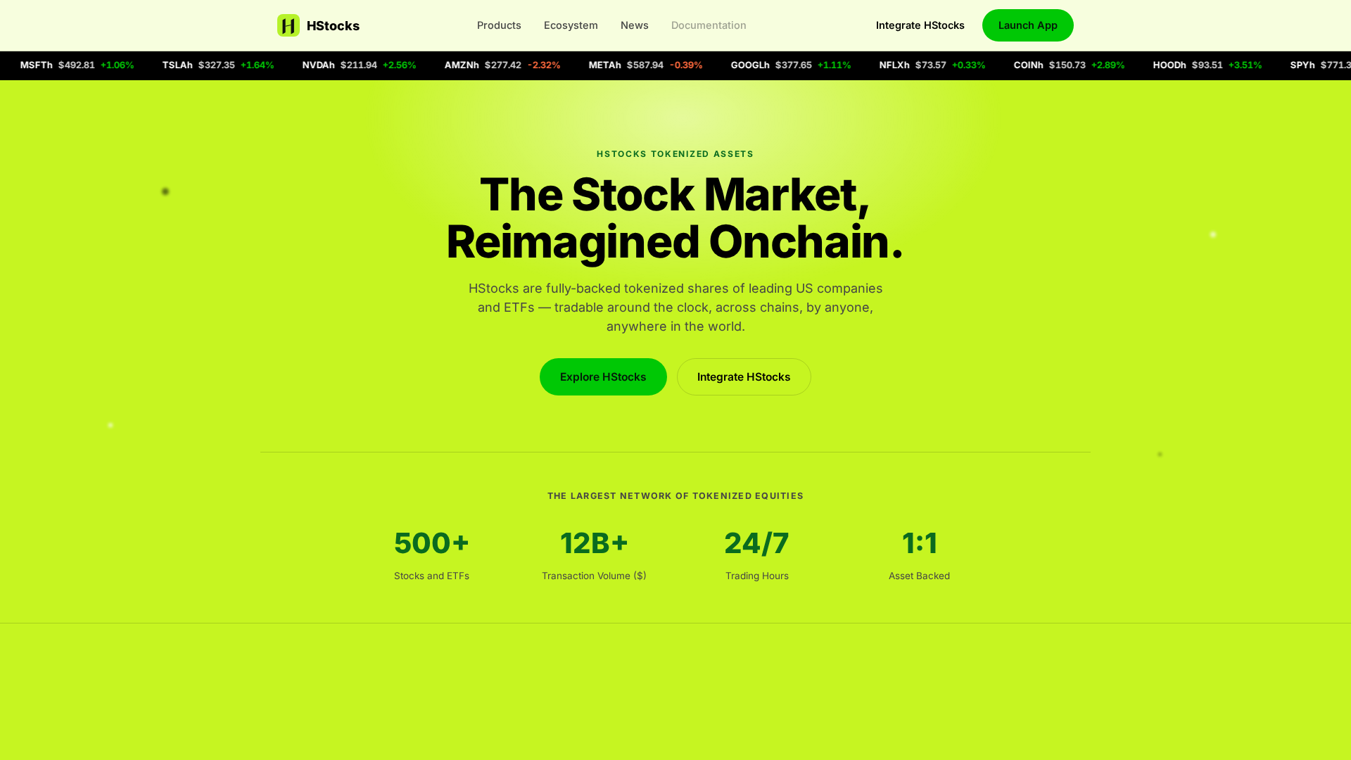 Screenshot of hstocks.fun