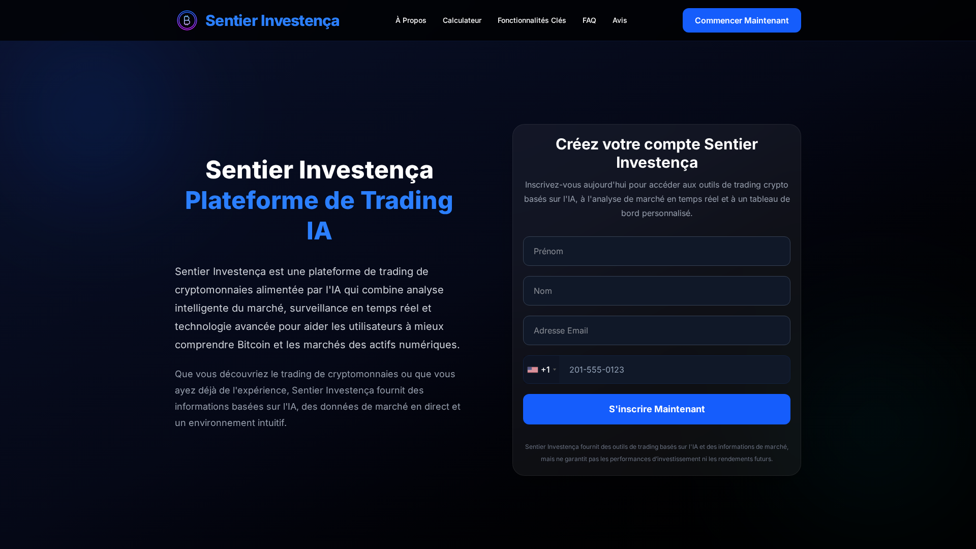 Screenshot of sentier-investenca.net
