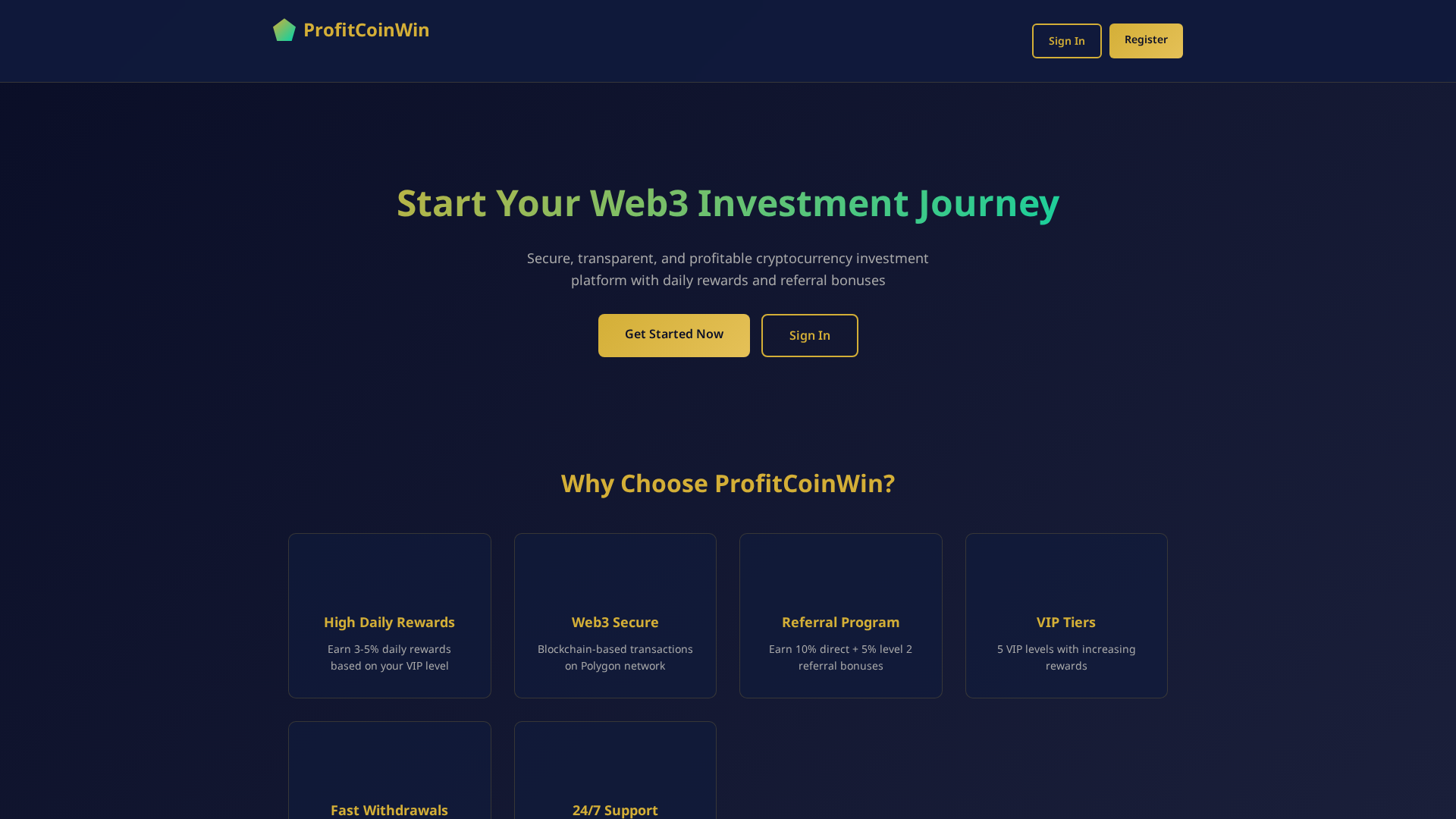 Screenshot of profitcoinwin.xyz