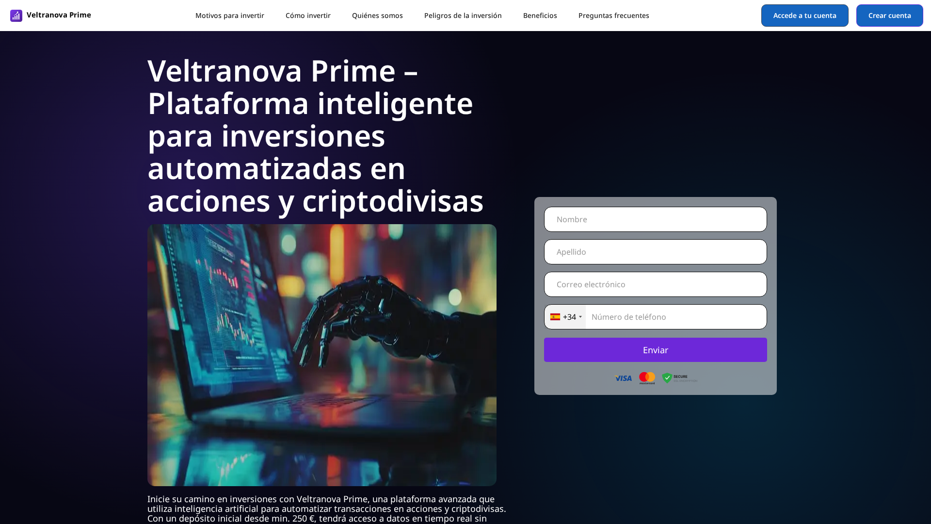 Screenshot of veltranova-prime.net