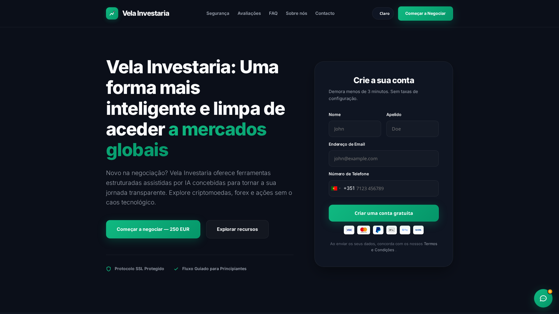 Screenshot of vela-investaria.com