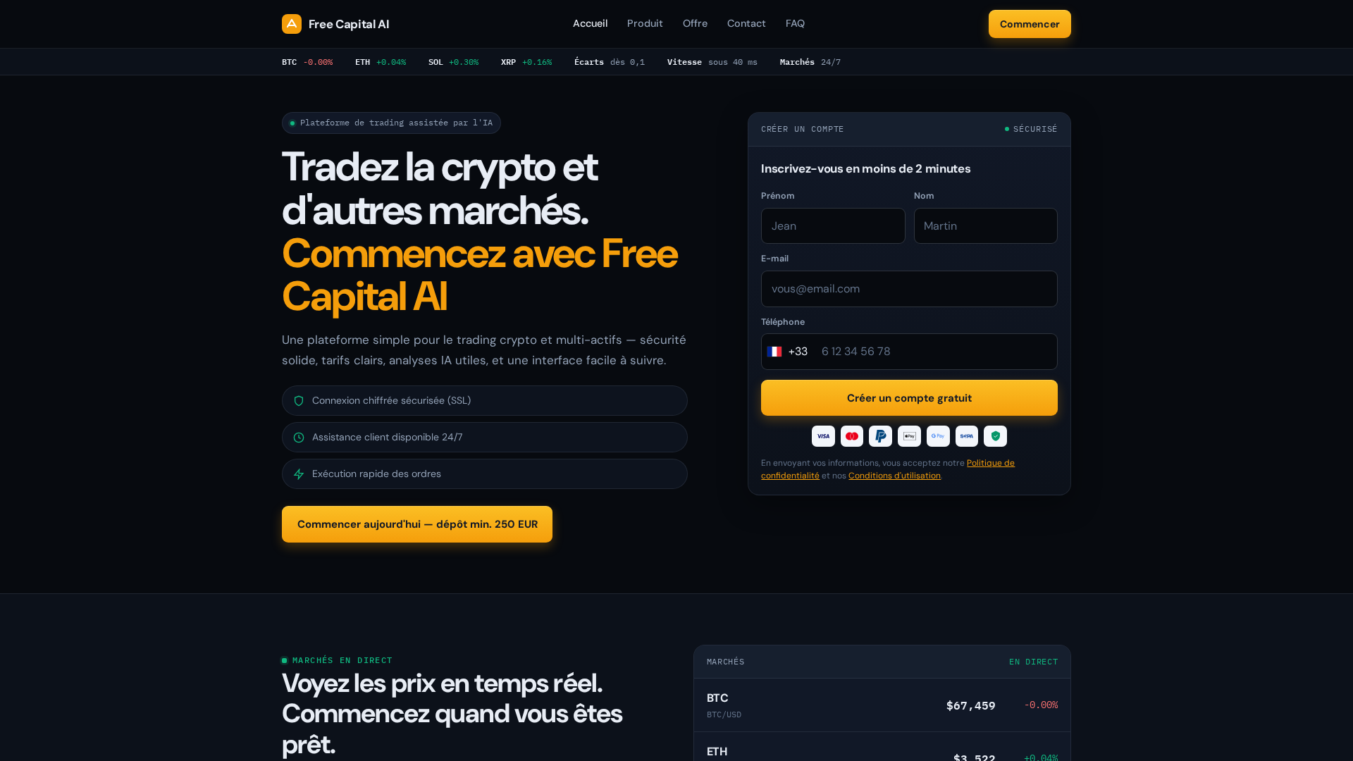 Screenshot of freecapital-ai.online