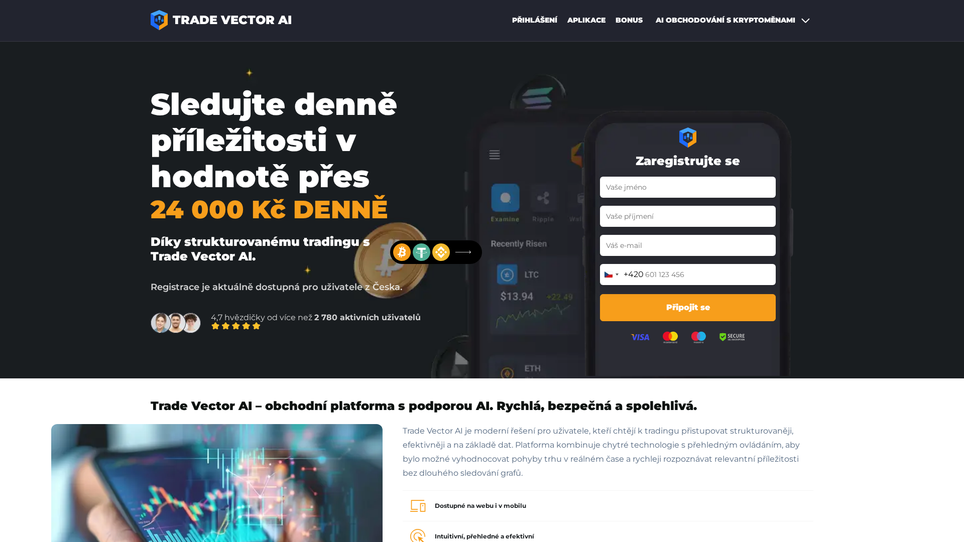 Screenshot of cz-tradevectorai.com