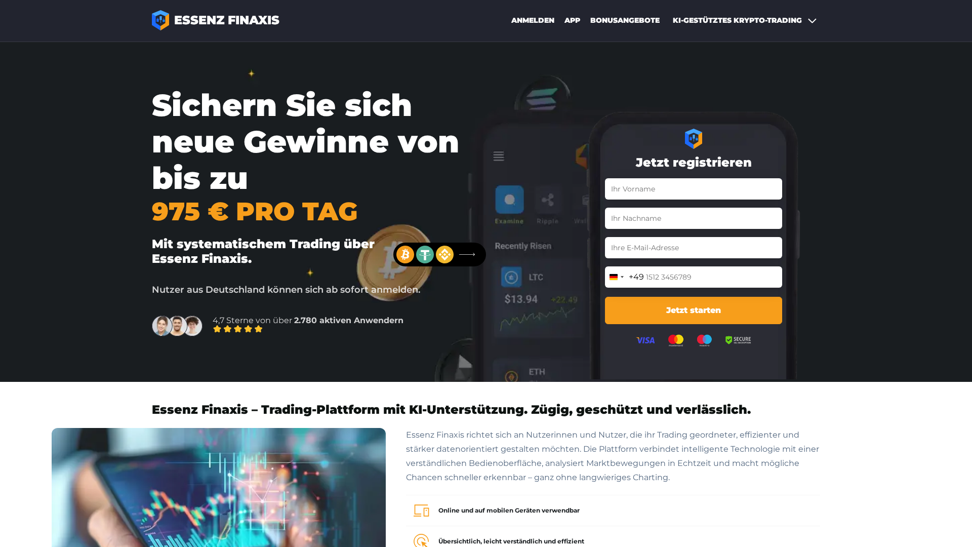 Screenshot of essenzfinaxis.de