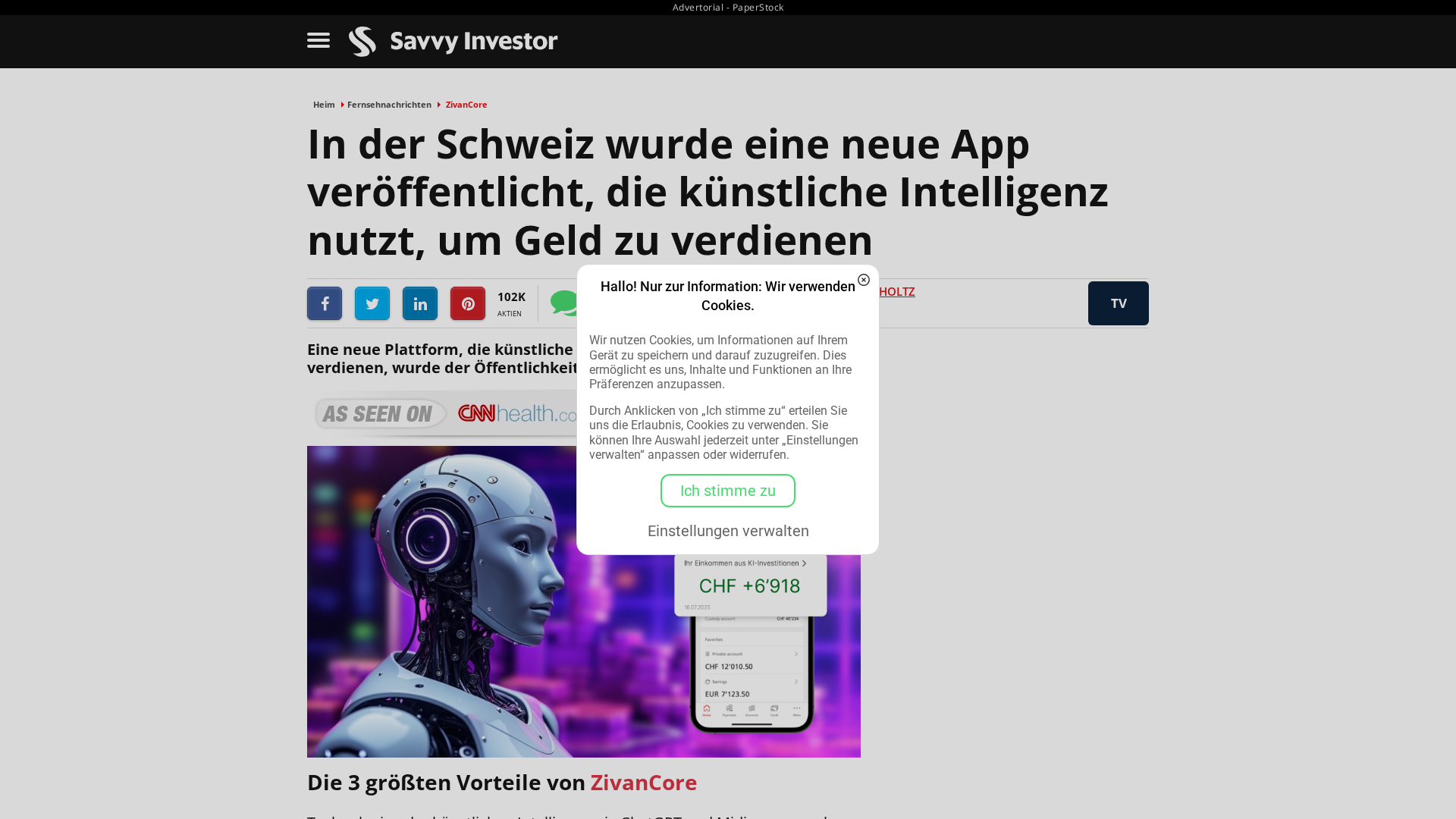 Screenshot of znninvestment.com