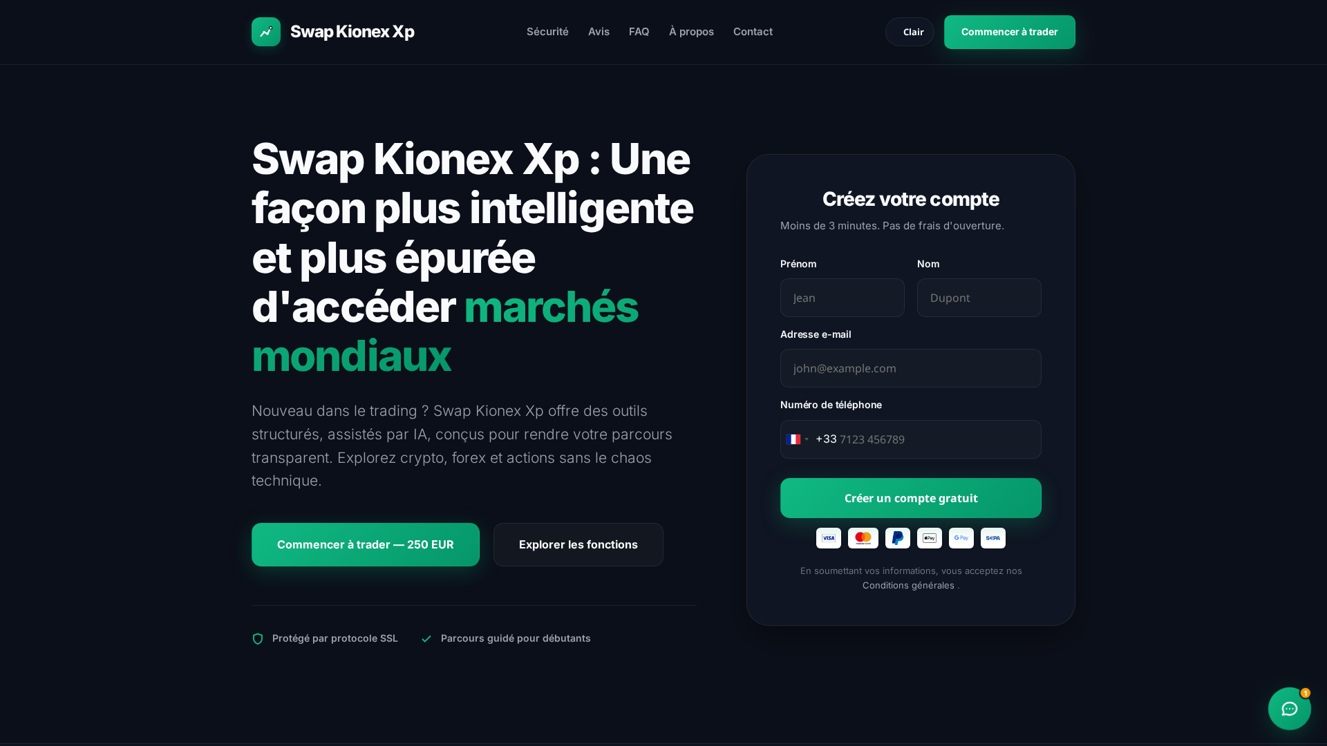 Screenshot of swap-kionex-xp.website