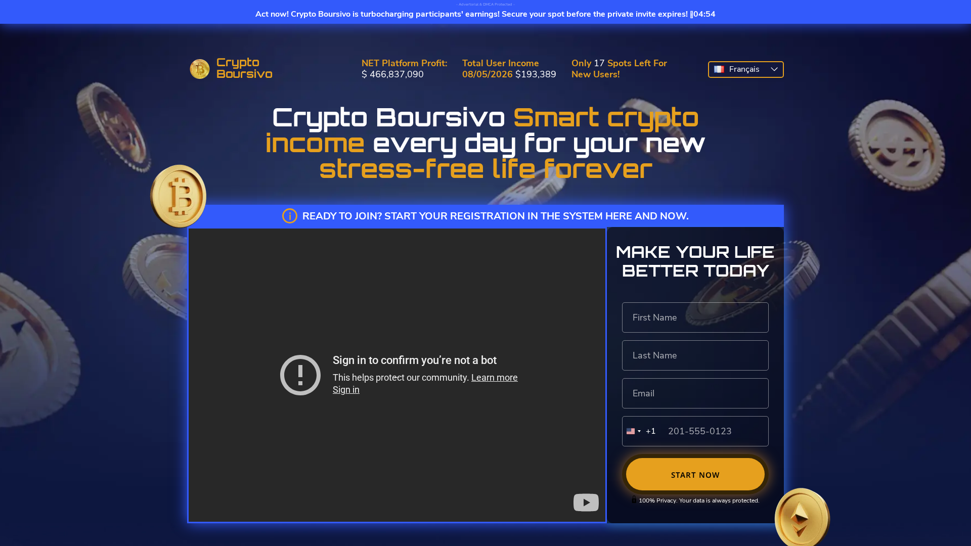Screenshot of crypto-boursivo-france.sbs