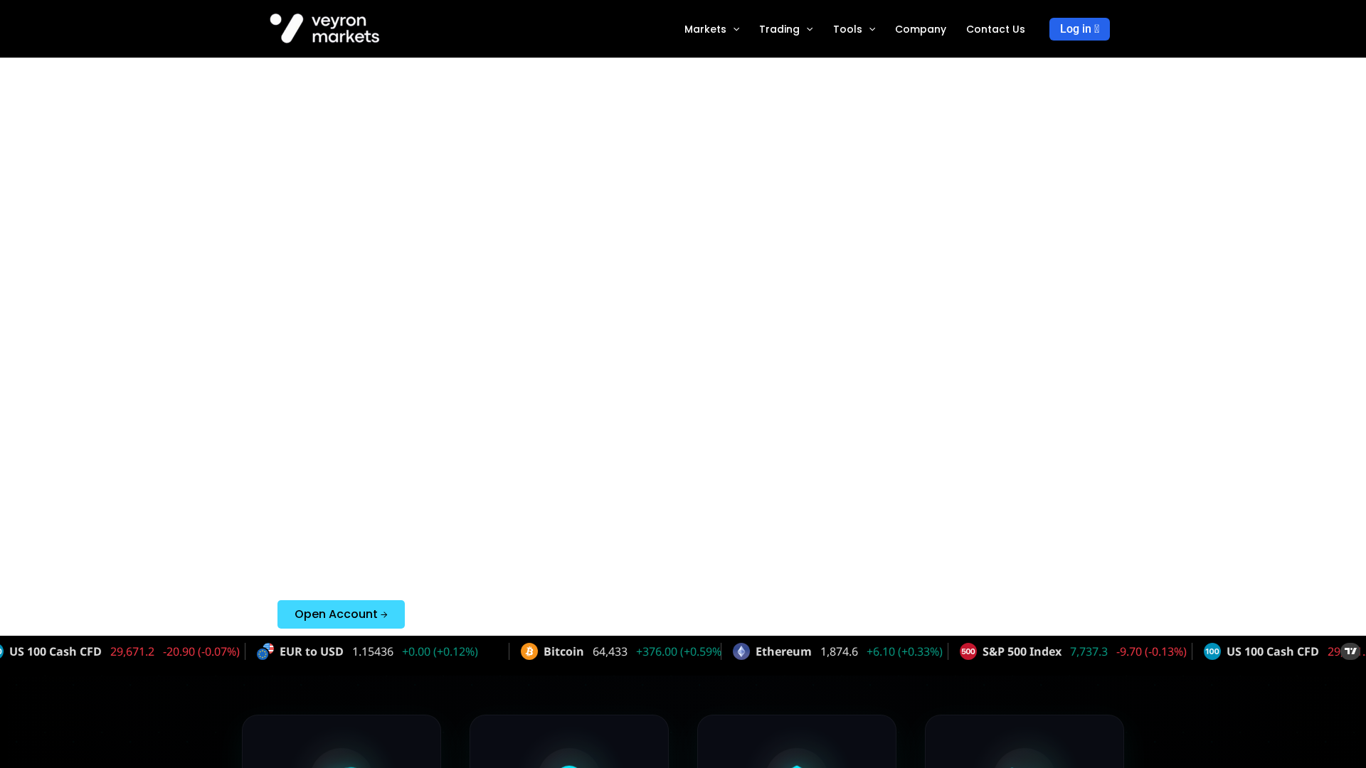 Screenshot of veyronmarkets.io
