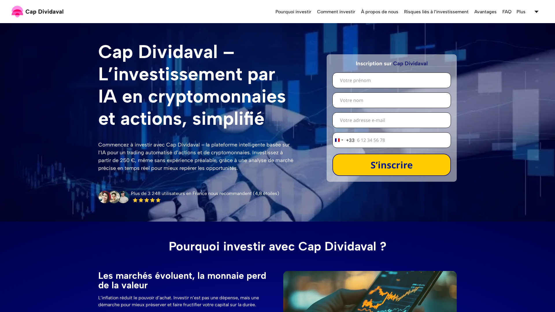 Screenshot of capdividaval.net