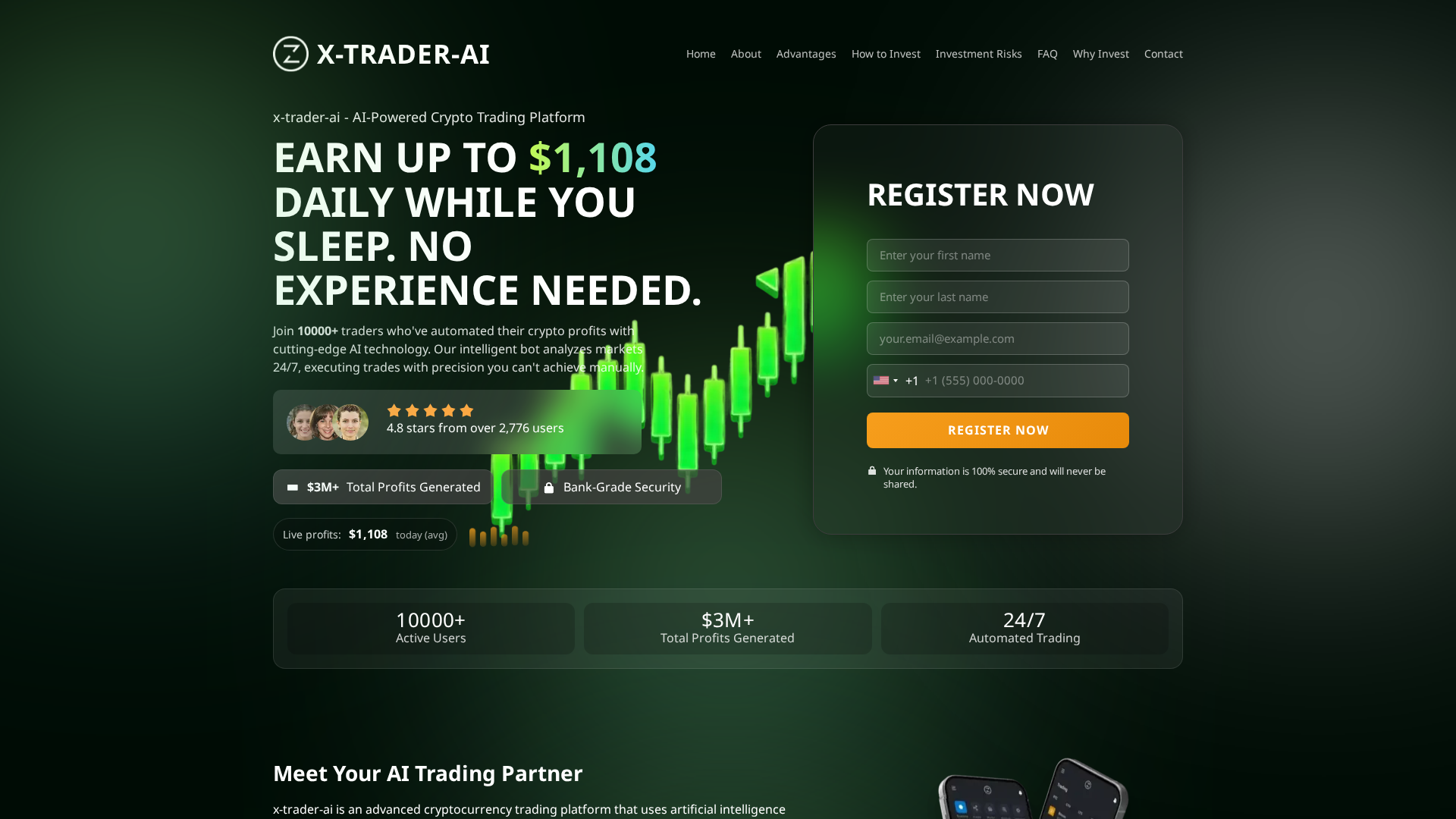 Screenshot of xtraderaitrade.com