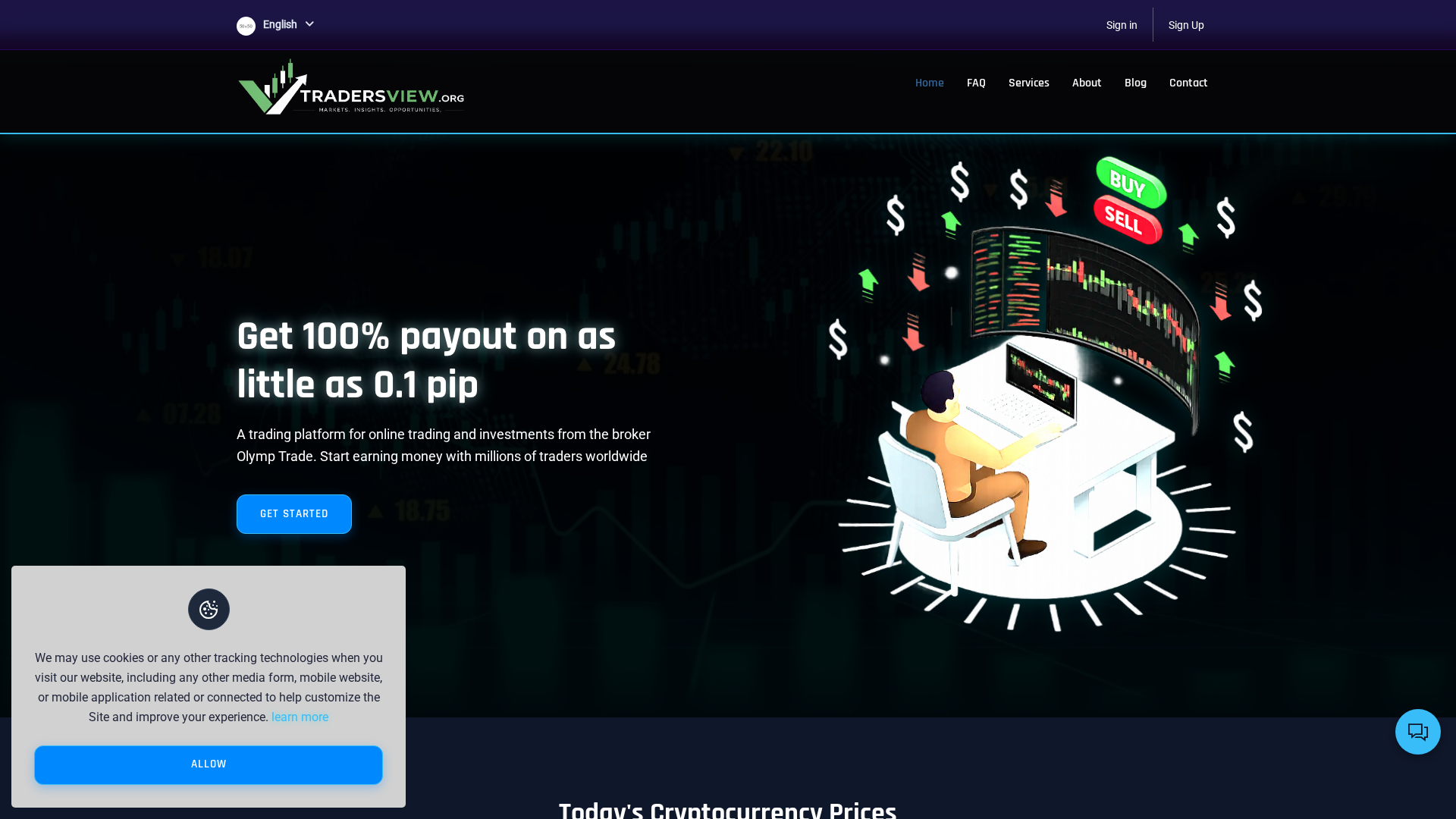 Screenshot of tradersview.pro