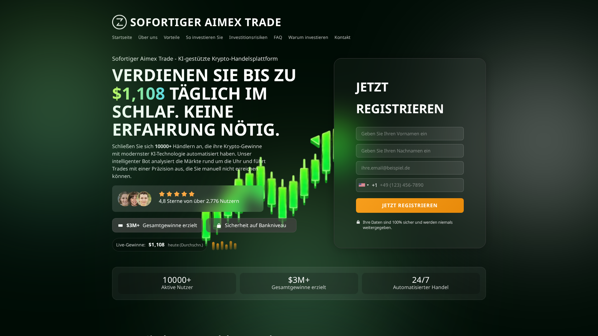 Screenshot of sofortigeraimextradetrade.com