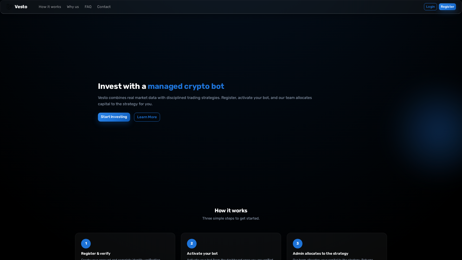 Screenshot of vesto.blog